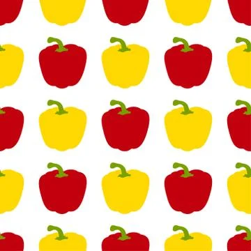 Pattern with peppers Stock Illustration