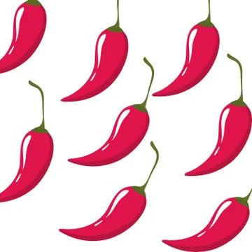 Pattern of peppers mexican isolated icon 库存插图