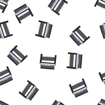 Pattern performance piano cartoon vector Stock Illustration