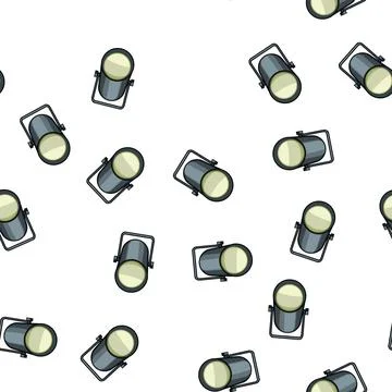 Pattern performance spotlight stage cartoon vector Illustrazione stock