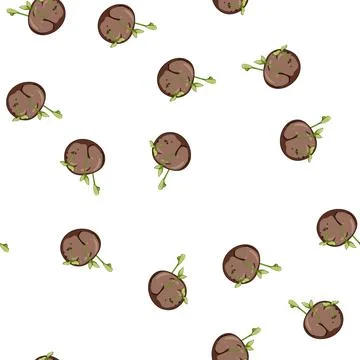 Pattern permaculture grass seed bomb cartoon vector 스톡 일러스트