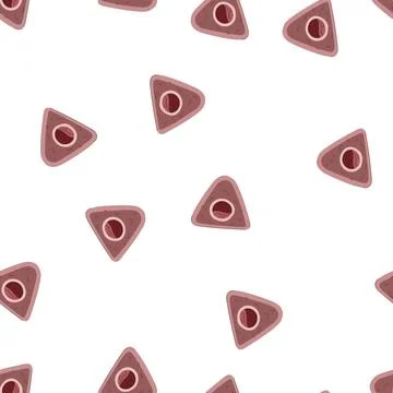 Pattern pet cat house tree cartoon vector Illustrazione stock