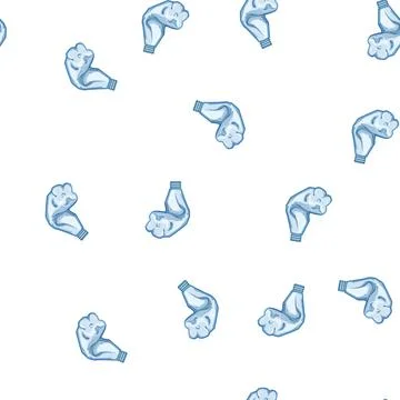 Pattern pet crumpled plastic bottle cartoon vector イラスト素材