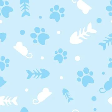 Pattern for pets kitty Stock Illustration