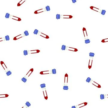 Pattern phlebotomy blood test vial cartoon vector Illustration