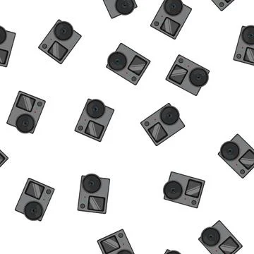 Pattern photo action camera cartoon vector 库存插图