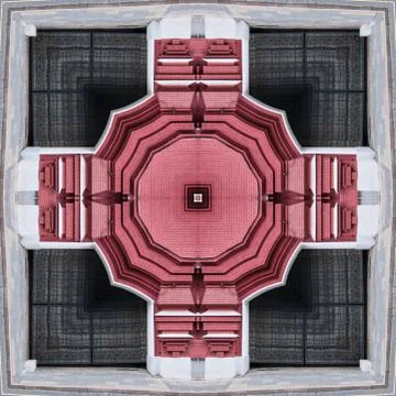 A pattern from the photo, a kaleidoscope - an element for a patchwork. The ar Stock Photos