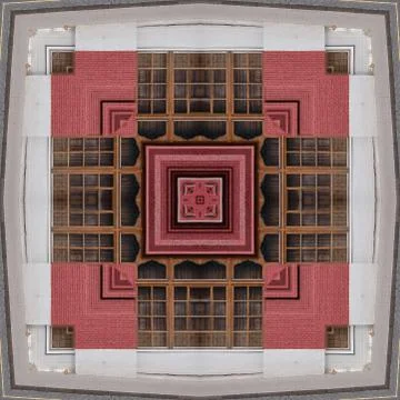 A pattern from the photo, a kaleidoscope - an element for a patchwork. The ar Stock Photos