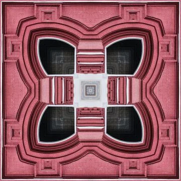 A pattern from the photo, a kaleidoscope - an element for a patchwork. The ar Foto stock