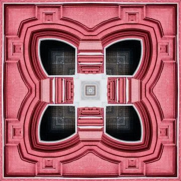 A pattern from the photo, a kaleidoscope - an element for a patchwork. The ar Stock Photos