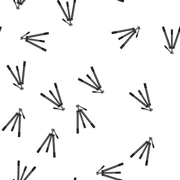 Pattern photo tripod camera cartoon vector Stock Illustration
