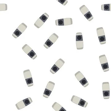 Pattern photography table camera cartoon vector Stock Illustration