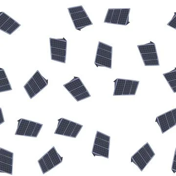 Pattern photovoltaic solar panel cartoon vector Illustrazione stock