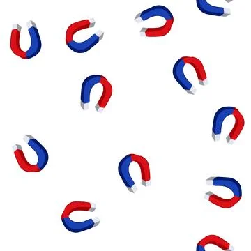 Pattern physics magnet cartoon vector Stockillustratie