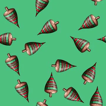 Pattern physics spinning top sketch hand drawn Stock Illustration