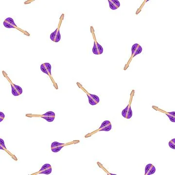 Pattern pick mandolin cartoon vector Stock Illustration