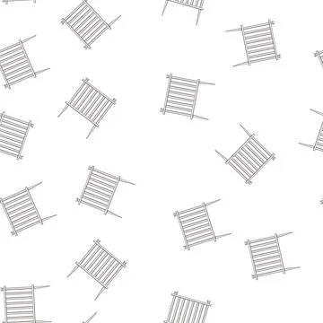 Pattern picket white fence cartoon vector Stock Illustration