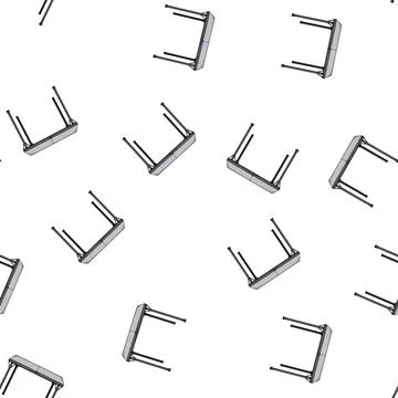 Pattern picnic folding table cartoon vector Illustrazione stock