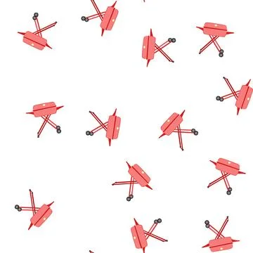 Pattern picnic grill bbq cartoon vector 스톡 일러스트