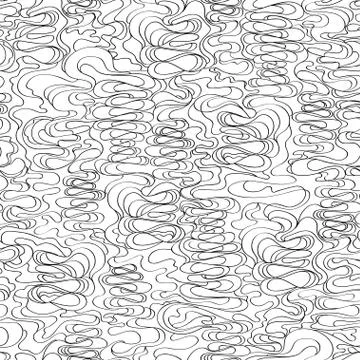 Pattern with a picture of a cream texture of black and white flowers, a black Stock Illustration