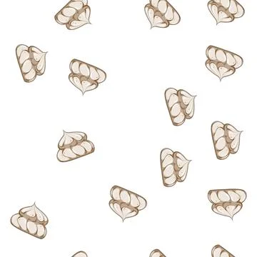 Pattern pie meringue cartoon vector Stock Illustration