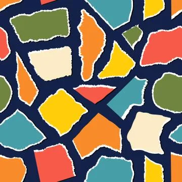 Pattern with pieceis of paper Stock Illustration