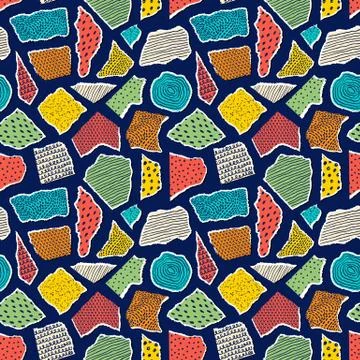 Pattern with pieceis of paper イラスト素材