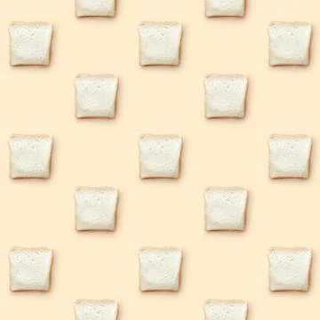 Pattern from pieces of white bread Stock Photos