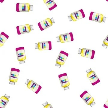 Pattern pill vitamin bottle cartoon vector Illustrazione stock