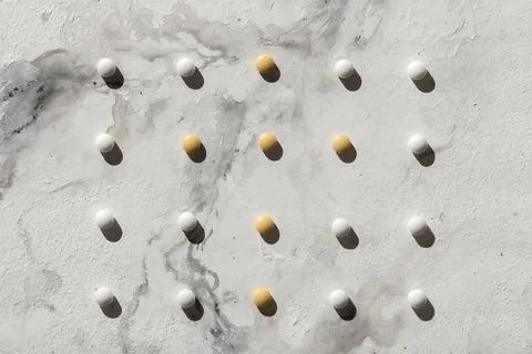 Pattern of pills on the table Stock Photos