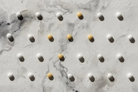 Pattern of pills on the table Stock Photos