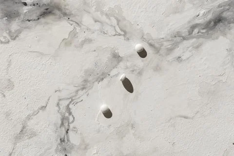 Pattern of pills on the table Stock Photos