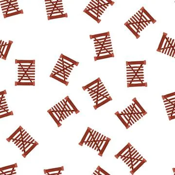 Pattern pine fence wood cartoon vector Stock Illustration