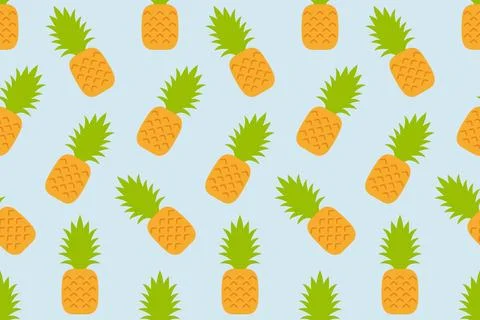 Pattern with Pineapple Stock Illustration