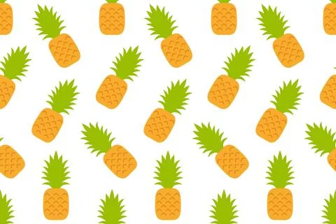 Pattern with Pineapple Stock Illustration