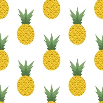 Pattern with pineapples Stock Illustration