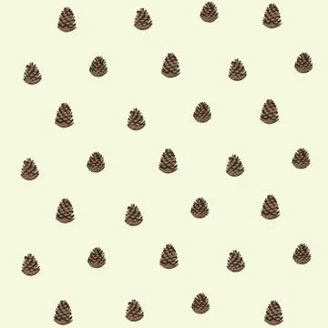 Pattern of pinecones Stock Illustration