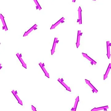 Pattern pink adhesive arrow pointing up showing direction Illustrazione stock