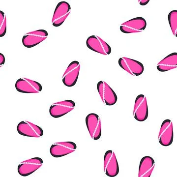 Pattern pink and black nail art design with white pearls Stock Illustration