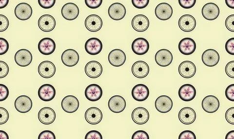 Pattern of pink and gray eyes on a light green background Stock Illustration