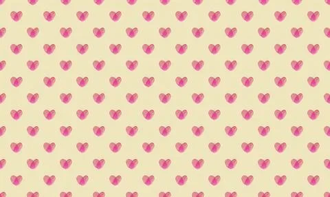 Pattern of pink and purple hearts on a light background Stock Illustration