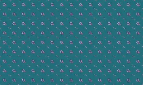 Pattern of pink and purple letter a symbols on blue background イラスト素材