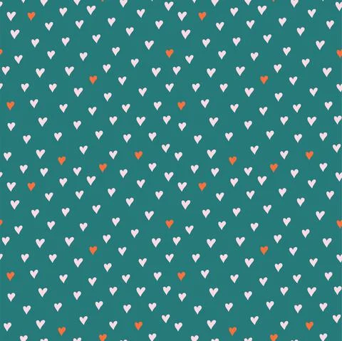 Pattern with pink and red hearts Stock Illustration
