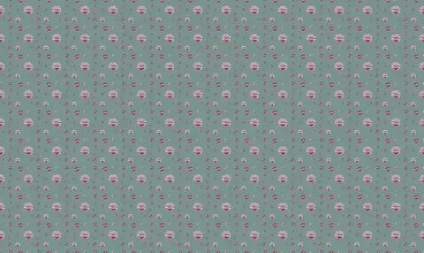 Pattern of pink and white roses on green background Stock Illustration