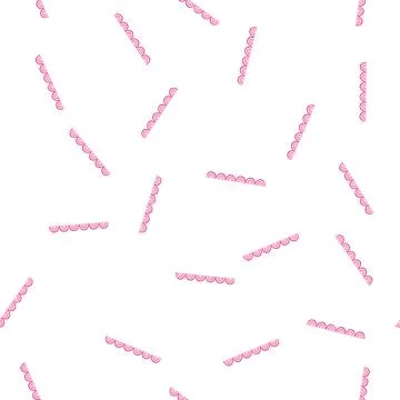 Pattern pink decorative scalloped border line design Stock Illustration