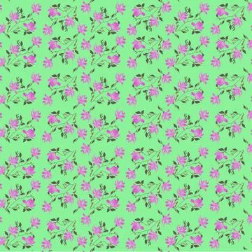 Pattern pink flowers Stock Illustration
