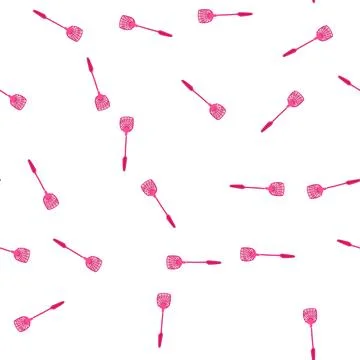 Pattern pink fly swatter tool for insect pest control Stock Illustration