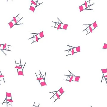 Pattern pink folding portable chair vector Stock Illustration