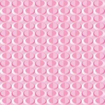 Pattern with pink geometric circular shapes on violet background Stock Illustration