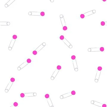 Pattern pink head baby safety pin Stock Illustration